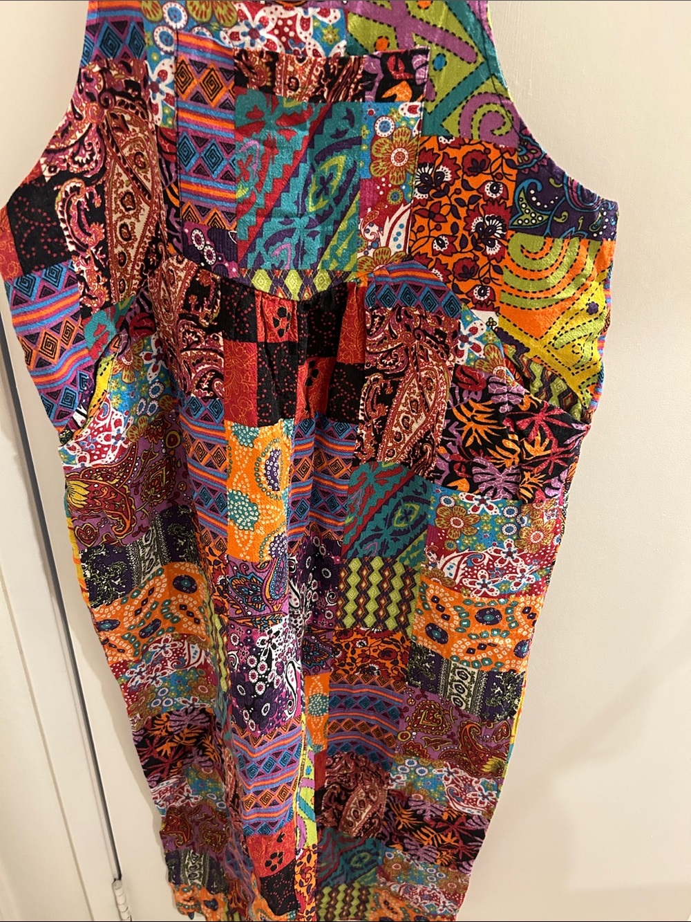 Colorful Patchwork Boho Jumpsuit - Multicolor